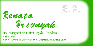 renata hrivnyak business card