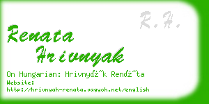 renata hrivnyak business card